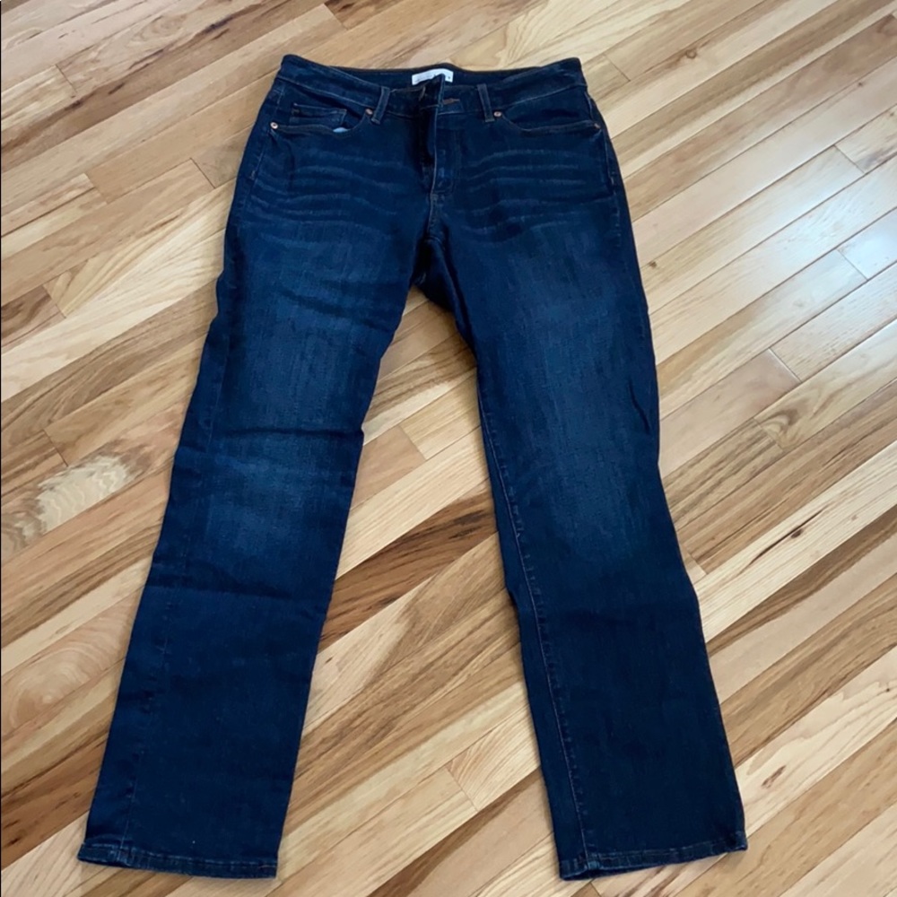 Loft Curvy Straight size 8 dark wash jeans